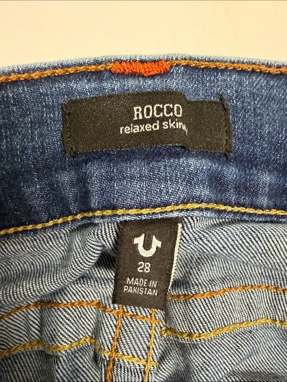 True Religion Light Blue Skinny Jeans with Signature Stitch